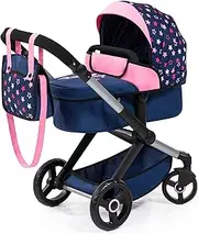 Bayer Design 17016AA Combi doll's pram Xeo, bag, blue, pink, fairy