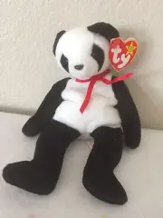 Retired Ty Beanie Baby "Fortune" The Bear Style PVC - Tag Error 1997 1998