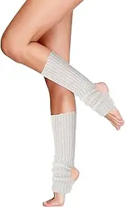 [CIATBYYJ] Women's Leg Warmers, Ballet Leg Warmers, Soft Long Open Toes and Heels, Ballet Leg Warmers, Knitted Stirrup Leg Warmers for Women, Dance & Yoga