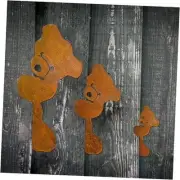 Metal Bear Yard Art Garden Fence Art Decor Baby Bear Door Decoration Garden