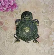 Turtle Astrology Symbol Wall Decor Brass Tortoise Religious Wall Hanging CA365
