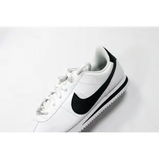 IMPACT Nike Cortez leather Basic SL Gs 阿甘 白 黑 鐵牌 904764-102