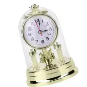 (Gold)European Retro Style Living Room Clock Antique Silent Table Clock Home
