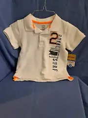 NWT Carter's White Polo Style Pull-Over for Boys 24M (TT)