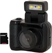 Retroscope Mini Camera 1080P Video Camera Retroscope Camera with Attachable Battery and 64G Memory Card(Black)