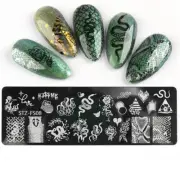 Snakes Skin Print Nail Art Stamping Plate Snakeskin Prints Metal Nail Plates