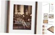 11x14 Picture Frames Natural Walnut,Original Wood Hand Make Crafted Diploma