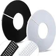 Tigeen 2 Pcs 100 Yards 6 mm Polyester Boning for Sewing Sew Through Corset Low Density Boning Wedding Party Dress Bridal Gowns Nursing Caps Supplies, White Black