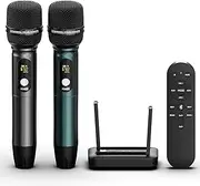 ECHOMUSSY Portable Karaoke Machine with AI Voice Removal & Studio-Grade Reverb - Wireless Microphones System, Bluetooth 5.0, UHF Mics for Home Singing