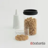 在飛比找momo購物網優惠-【Brabantia】玻璃量杯儲存罐1L-灰黑(荷蘭百年大廠