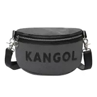 在飛比找momo購物網優惠-【KANGOL】KANGOL 腰包 男女 深灰色(60553