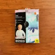 Bonds Baby Summer Tropical Palm Trees White Blue Zip Wondersuit Size 00 BNIP