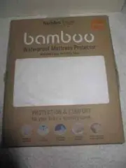 BUBBA BLUE Bamboo Mattress Bassinet Protector, Colour: White