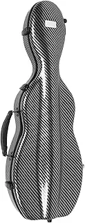 Carbon Fiber Violin Case with Hygrometer and 2 Shoulder Straps for Full Size Violins 4/4 3/4 1/2 1/8