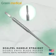 Scalpel Handle Straight Double Knife Blade Holder Surgical Dental Instruments