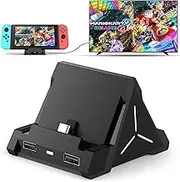 ID CHINSION Dock for Nintendo Switch & Switch OLED, Portable Replacement TV Docking Station with 4K HDMI, Type-C and USB Port for Official Nintendo Switch