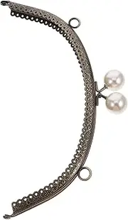 LALADEFIEE Grain Curved Purse Frame Pearl Lock DIY Craft Handmade Accessory for Mini Bag