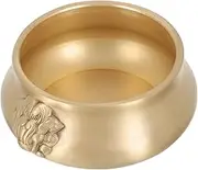 ADOCARN Fortune Brass Treasure Bowl Wealthy Cornucopia Decor for Home Office Stylish Feng Shui Adornment Retro Design for Living Table Centerpiece