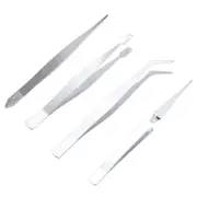 2X(4Pcs/Set Precision Tweezers Stainless Steel Thick Electronics Forceps2814