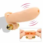 Penis-Extender Enlarger Enhancer Extension Sheath Sleeve Girth-Male-Condom Vibro