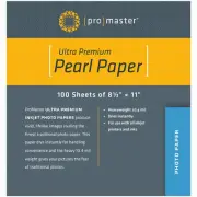 ProMaster Ultra Premium Pearl Paper - 8 1/2"x11" - 100 Sheets, (Model 8635)