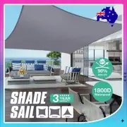 Extra Heavy Duty Shade Sail Shade Cloth Gray Sun Triangle Square Rectangle HDPE