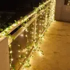 2/10M 20/100LED Leaf Garland Lamp Ivy Vine LED Fairy String Lights For Xmas