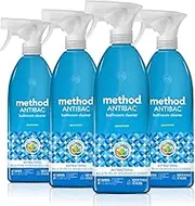 Method Antibacterial Bathroom Cleaner, Kills 99.9% of household germs, Spearmint, 28 Fl Oz, 4 pack