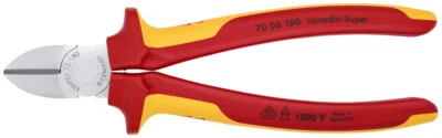 Knipex 70 06 180, Diagonal Cutters-1000V Insulated, 7 1/4", Multi-Component, VDE