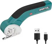 GARTOL Electric Cardboard Cutter, Cordless Electric Scissors for Box, Plastic, Carpet, Fabric, Leather, Cardboard, Low Noise, Portable Powerful Rotary Cutter for Sewing, Crafts, DIY Projects