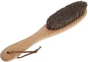 Wooden Handle Horsehair Brush Gentle Bristles Brush for Dust Removal Suit Cleaning Brush Horse Grooming