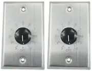 2 Rockville VOL70200 SS 200w 70v Stainless Wall Volume Controls Zone Controllers