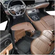 Custom Car Floor Mats Car Floor Mat for Opel for Crossland X 2017 2018 2019 2020 Interior Car Mats Full Set Right Left Hand Drive Car Mats(Black Blue)