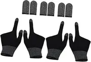 Kisangel 2 Pairs Mobile Game Finger Sleeves Ultra Thin Touch Screen Gloves for Gaming Breathable Precision Touch Response Compatible with Esports Billiards Included