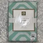 Pottery Barn Kids Teen Standard Duvet Pillow Case Sham Light Green White Wide