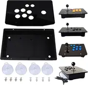 Bewinner Set, DIY Acrylic Panel, Black Acrylic Panel and Case DIY Set Kits Replacement for Arcade Games, for PC Desktop/Laptops/Set-Top Boxes/TV/PS3, Black