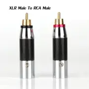Audio RCA Male to XLR Male Female Adapter Carbon Fiber Rhodium Plated Connector