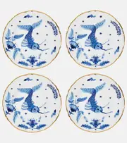 [Bitossi] Bitossi Marino Blue Fish set of 4 dessert plates