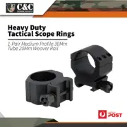 Ccop Heavy Duty Tactical Scope Rings 1-pair Medium 30mm Tube Weaver Rail