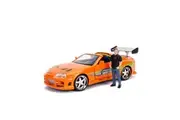 Jada 1:24 Scale Fast & Furious Brian's Toyota Supra With Brian Diecast Model Kit Orange