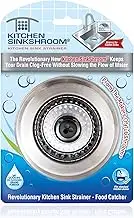 Kitchen Revolutionary Clog-Free Stainless Steel Sink Strainer, Black