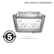 10A AMP Weatherproof IP53 Waterproof Clear Lid Power Point Socket Outlet DGPO