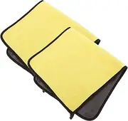 2pcs Cleaning Cloth Towels Absorbent Yellow Cloths Large Clean Chamois Drying Microfiber Multipurpose Wipe Motorcycle Car Wash Towels Bike Car Accessory Bike Accessory Fine Fiber