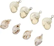 [LIFKOME] 8pcs Natural Sea Shell Conch Pendants Sea Theme Jewelry Decorative Necklace Charms