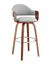 Armen Living Daxton 26In Walnut Wood Bar Stool