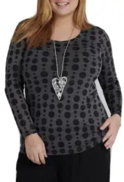 TS TAKING SHAPE plus sz M 18 20 Decorous Spot Top Body Tee stretch light NWT!