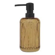 Porto Ellis Glass Hand Soap Dispenser Container Bath Organiser 18cm Amber