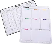 WEKAMOS 2 Sheet Magnetic Schedule Calendar for Refrigerator Weekly Magnetic Fridge Calendar Fridge Planner Weekly Planner Board Magnetic Calendar Magnetic