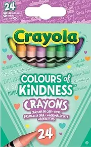 CRAYOLA 24ct Colors of Kindness Crayons, Special Edition Pack, Features Four, Double Wrapped for Added Strength and Durability, Makes a Great Gift (BIN520130)