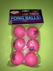 Las Vegas Ping Pong Balls Set Of 6 New In Package